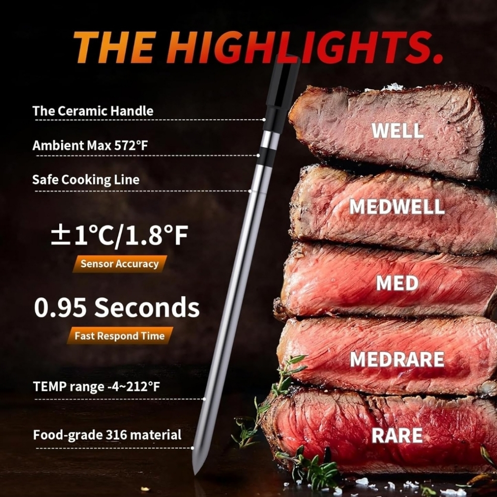 Digital Wireless Meat Thermometer - Picture 6 of 11